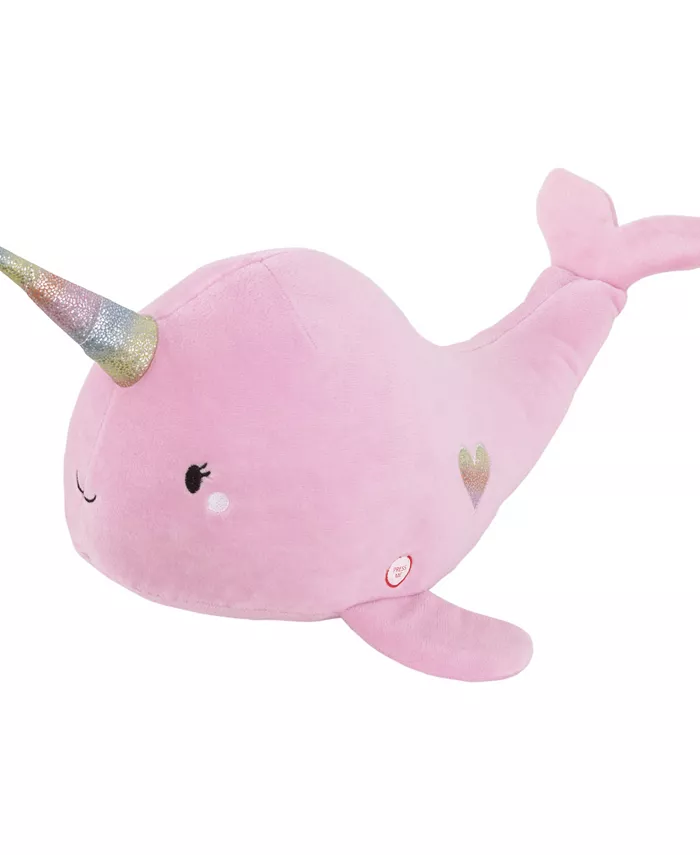NoJo Narwhal Lighted Horn Stuffed Animal Plush - Intensery