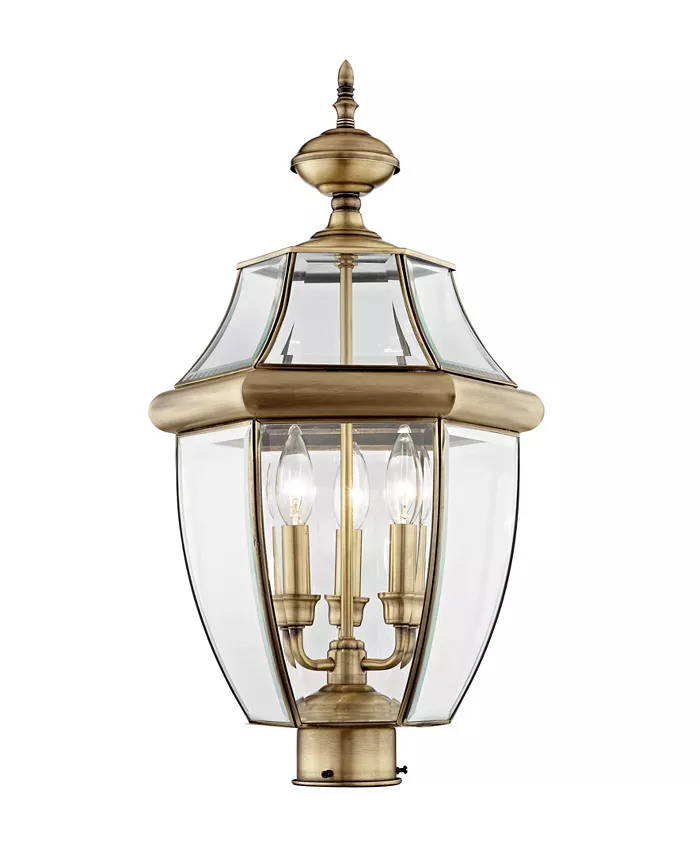 Livex Monterey 3-Light Outdoor Classic Color Post Lantern - Intensery