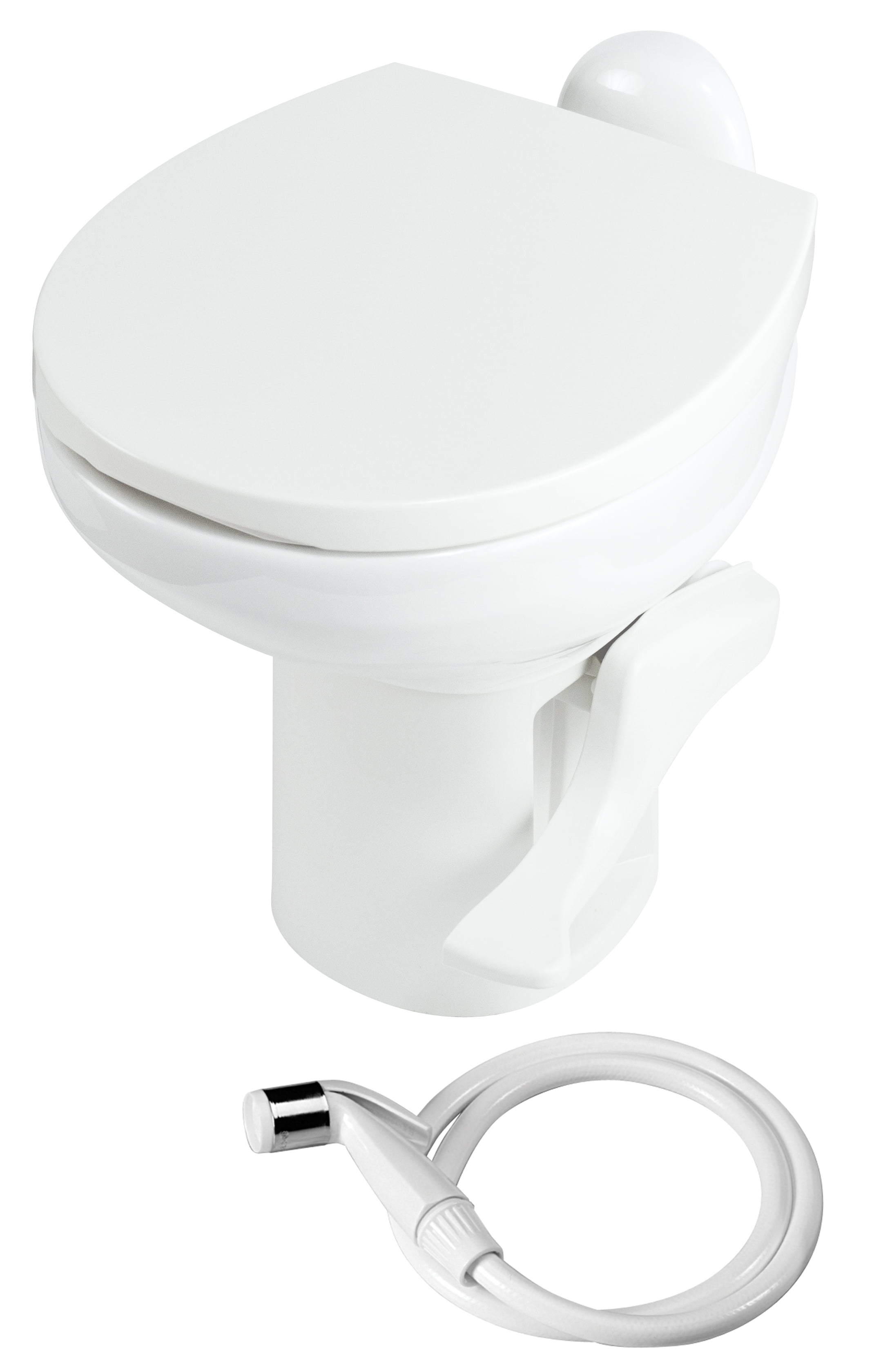 Thetford Aqua-Magic Style II RV Toilet w/ Hand Sprayer, High, White, 42060,17-7/8 x 20 x 15 in - Intensery