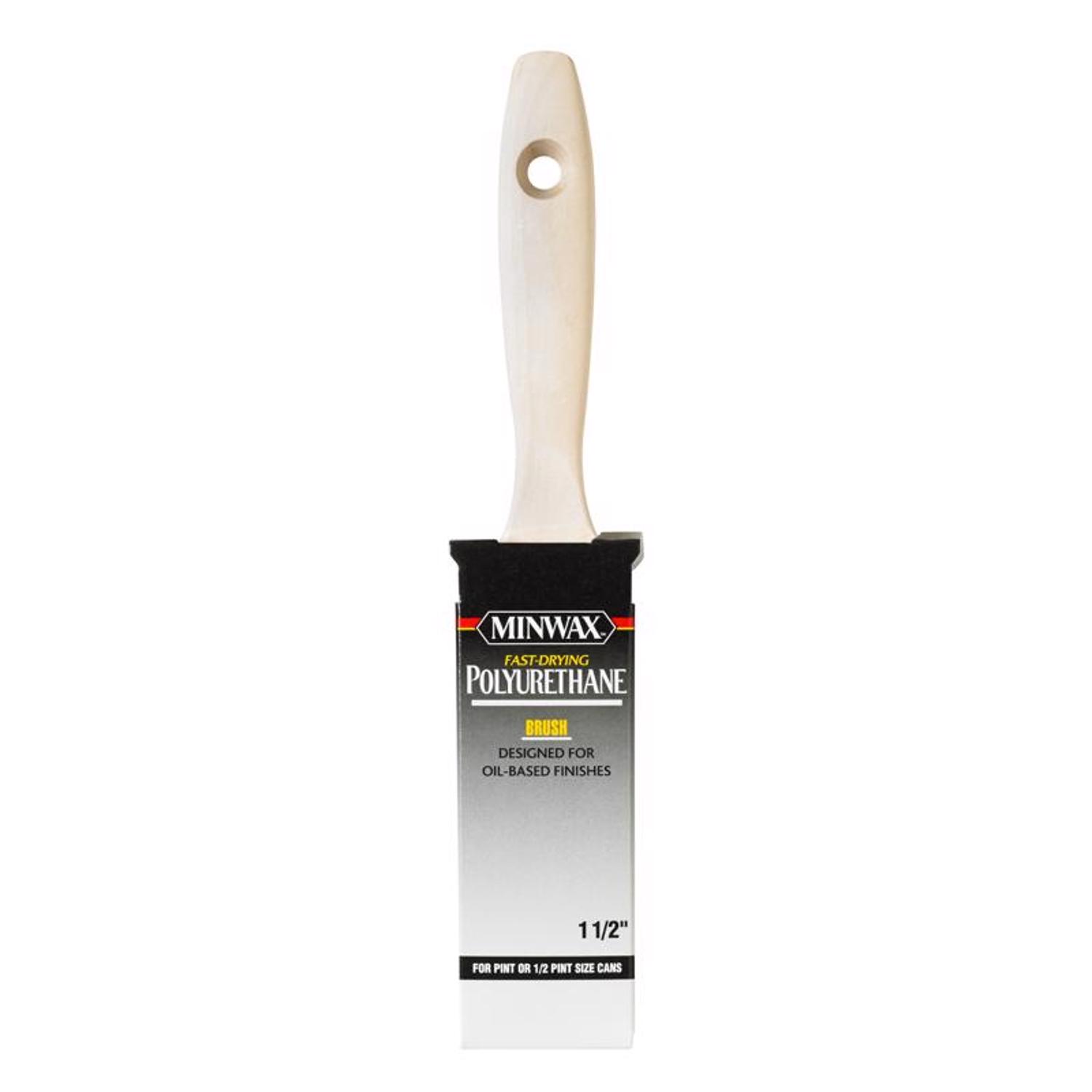 Minwax Polyurethane 1-1/2 in. Flat Varnish Brush - Intensery