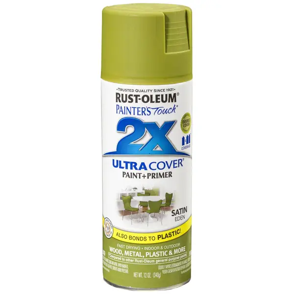 Rust-Oleum 12 oz 2X Satin Eden Spray Paint and Primer - Intensery