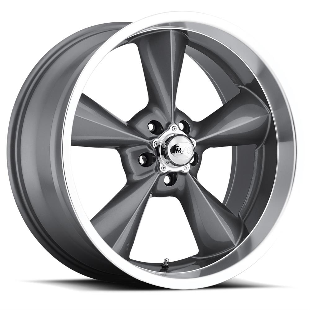 Voxx Wheel OS 770-5475-00 GML Voxx B/G Rod Works Old School Gunmetal Wheels with Machined Lip - Intensery