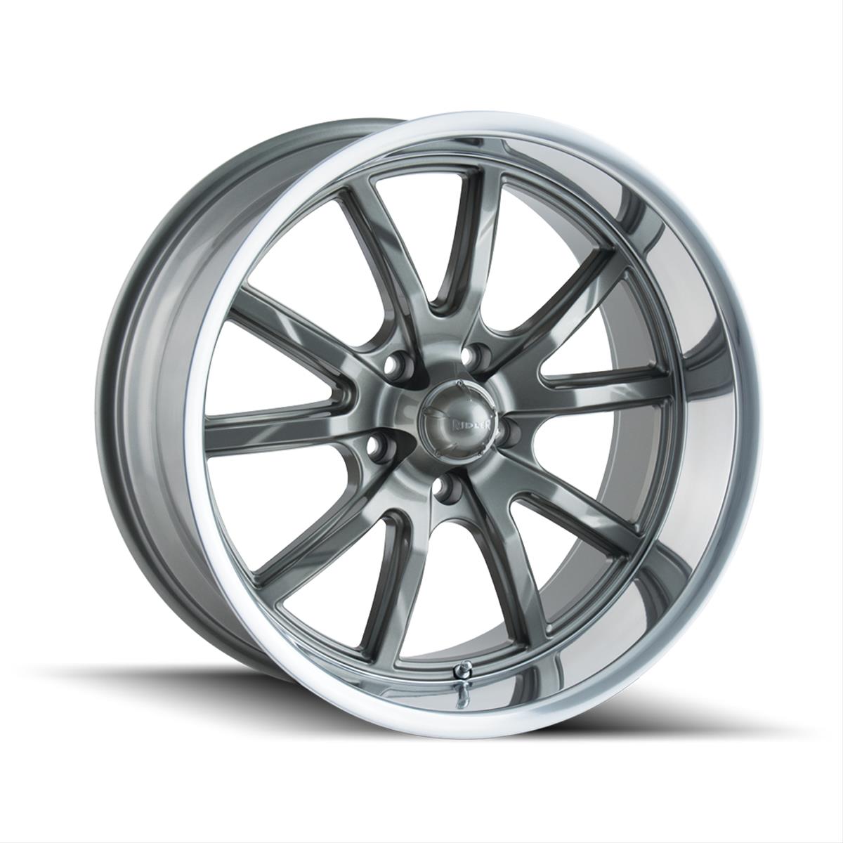 Ridler 650-7765G Ridler 650 Series Gloss Gray Wheels with Polished Lip - Intensery