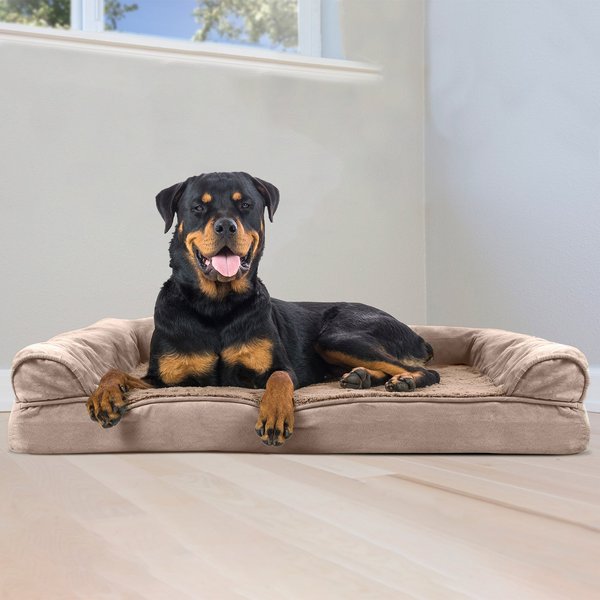 FurHaven Plush and Suede Orthopedic Sofa Cat and Dog Bed - Intensery
