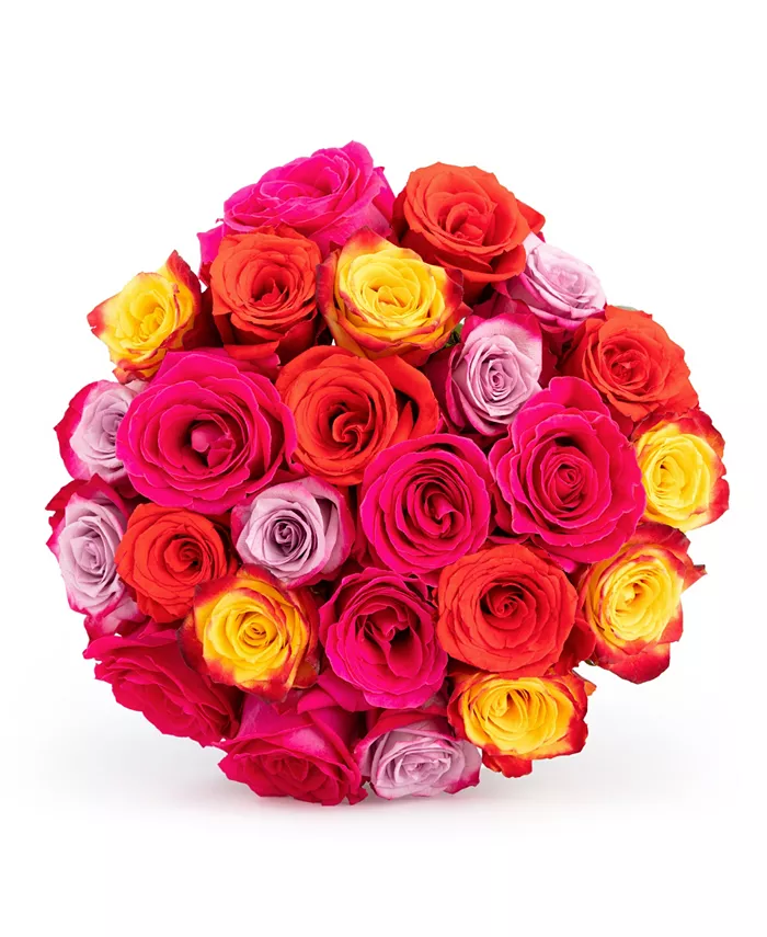 BloomsyBox Kaleidoscope Roses Fresh Flower Bouquet - Intensery