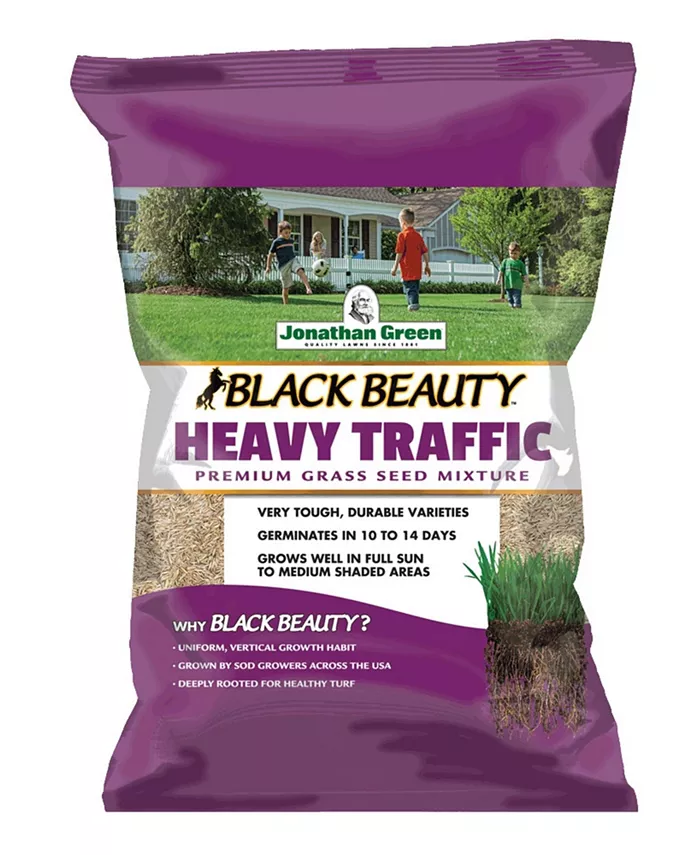 Jonathan Green Black Beauty Heavy Traffic Lawn Fescue Grass Seed， 7lb - Intensery