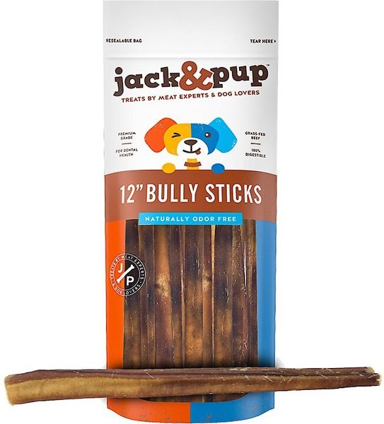 Jack and Pup Thick Bully Stick 12\ - Intensery