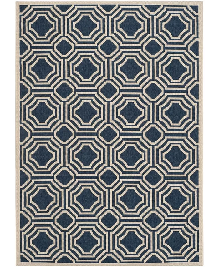 Safavieh Courtyard Navy and Beige 6'7