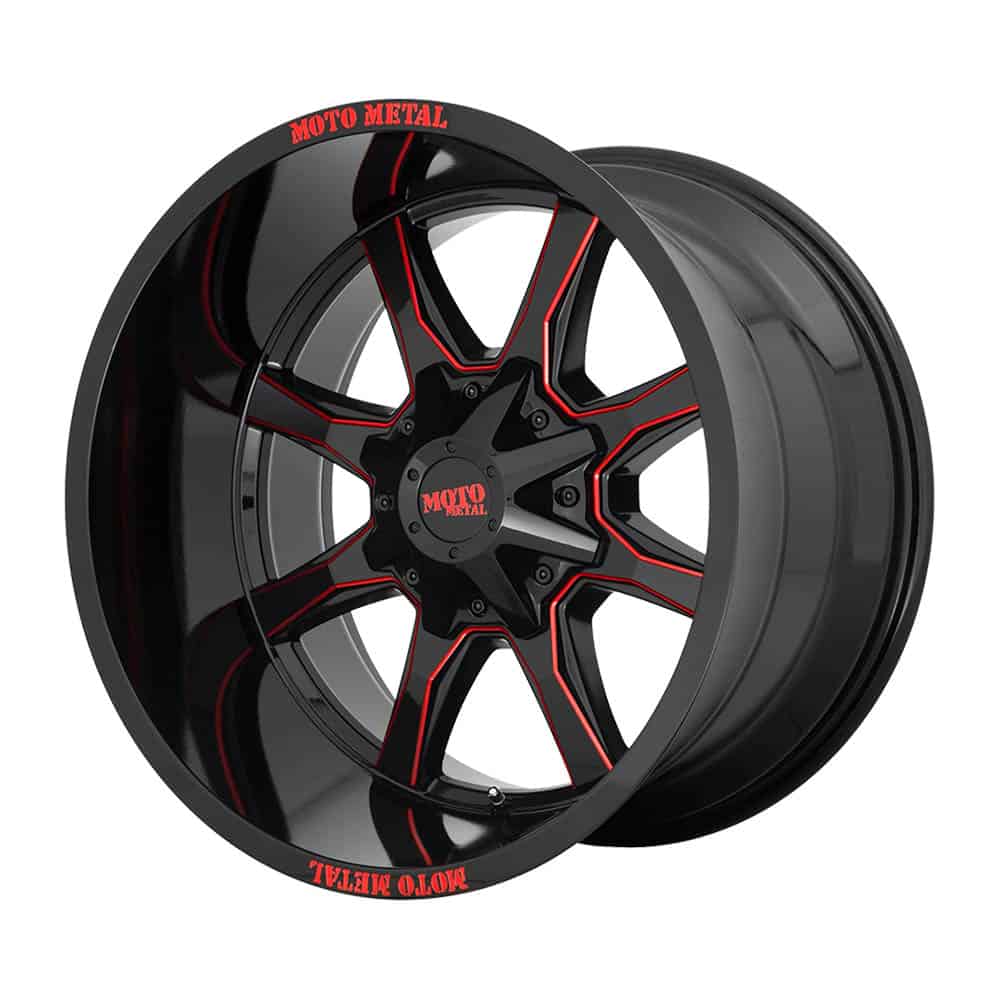 Moto Metal MO970 MO970 20X10 8X6.5 G-BLK MILL RTCC -18MM - Intensery