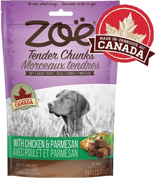 Zoe Tender Chunks Chicken and Parmesan Grain-Free Dog Treats - Intensery