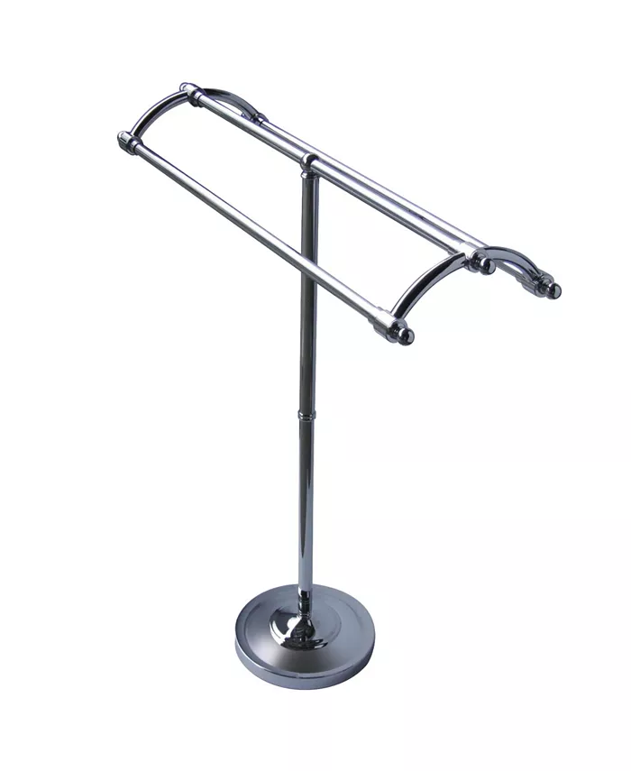 Kingston Brass Pedestal Round Plate Towel Rack in Polished Chrome - Intensery