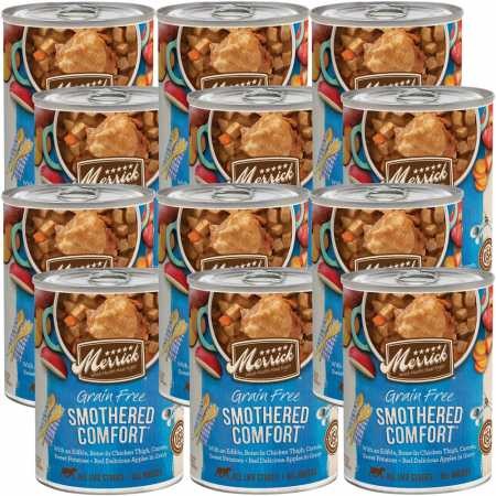 Merrick Grain Free  Smothered Comfort Canned Dog Food (12x12.7 oz) - Intensery