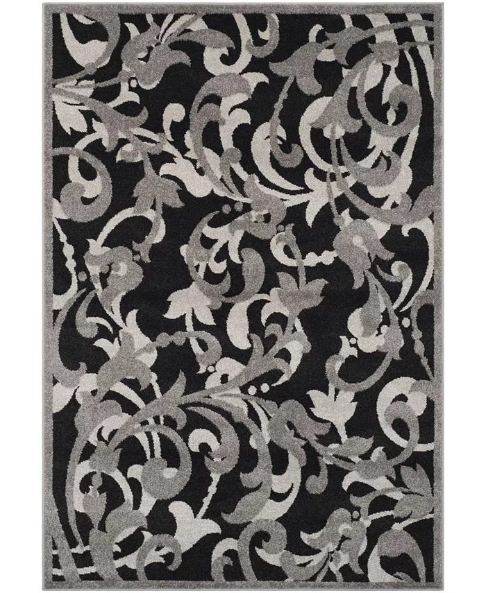 Safavieh Amherst Anthracite and Light Grey Outdoor Area Rug Collection - Intensery