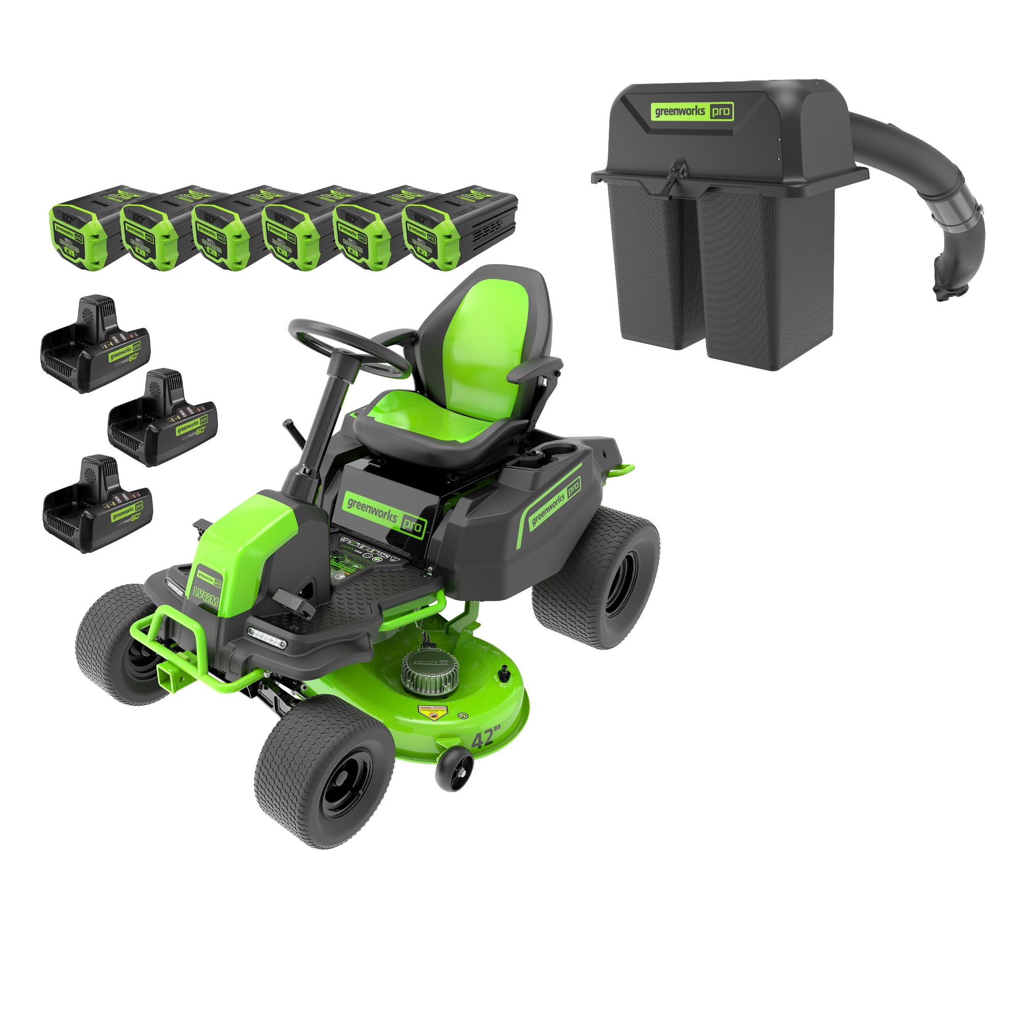 Greenworks Pro 60V 42 Inch CrossoverT Riding Lawn Mower | Greenworks Pro - Intensery