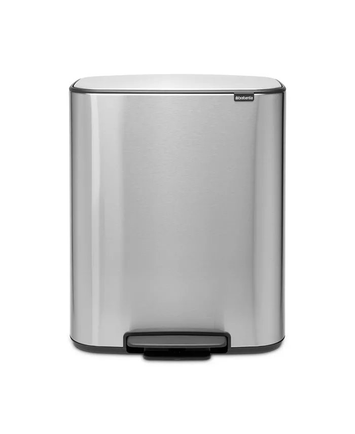 Brabantia Bo Step on Dual Compartment Recycling Trash Can， 2 x 8 Gallon， 2 x 30 Liter - Intensery