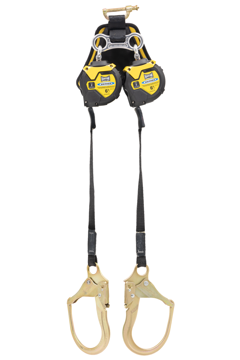Werner Bantam 6and#8242; Twin Leg Web Leading Edge Self Retracting Lifeline with Steel Form Hook - Intensery