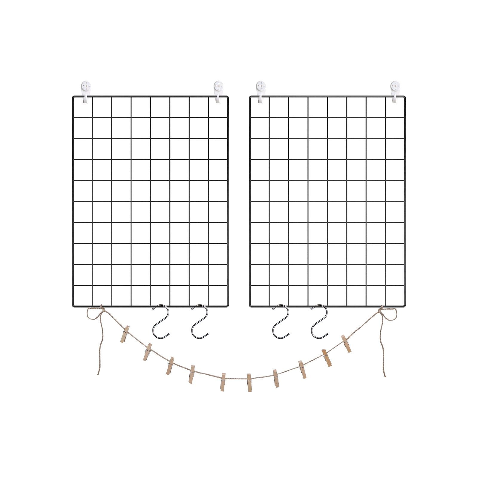 SONGMICS Wall Grid Panel for Photo Hanging DisplayBlack - Intensery