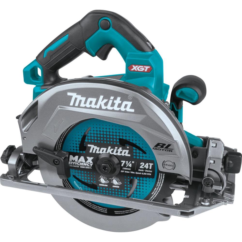 Makita XGT 40V max Circular Saw with Guide Rail Compatible Base 7 1/4， Bare Tool - Intensery