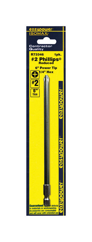 Eazypower Isomax Phillips 6 in. X 6 in. L Impact Double-Ended Power Bit Steel 1 pc - Intensery