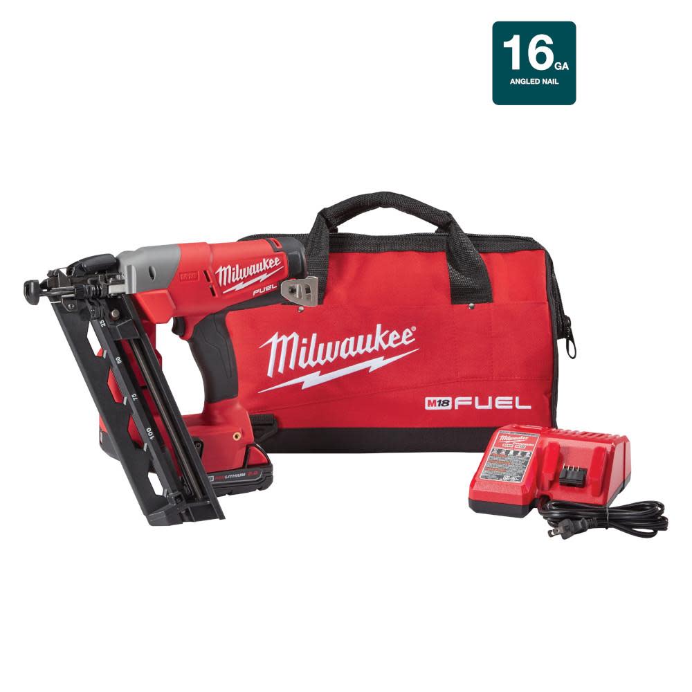 M18 FUEL™ 16 Gauge Angle Finish Nailer Kit - Intensery