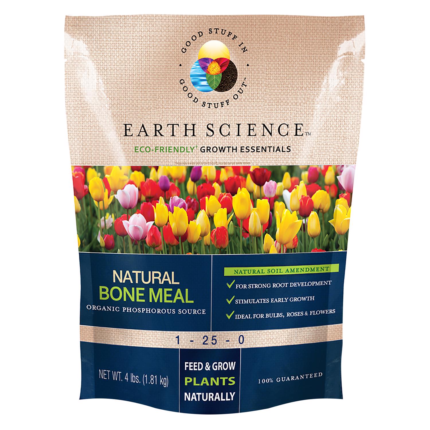 Earth Science Growth Essentials Organic Granules Bone Meal 4 lb - Intensery