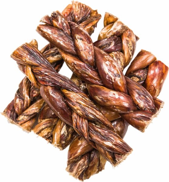 HOTSPOT PETS 6-in Beef Gullet Braided Twist Dog Chew Treats - Intensery