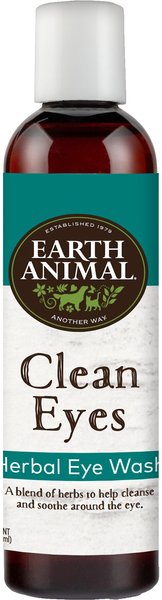 Earth Animal Natural Remedies Clean Eyes Herbal Eye Wash Cleanser for Dogs and Cats， 4-oz bottle - Intensery