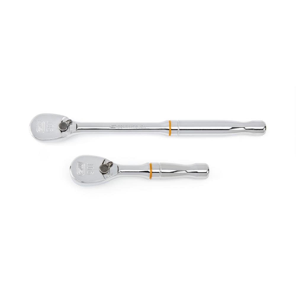 2 Pc 3/8 Drive 90-Tooth Compact Head Teardrop Ratchet Setand#8221; - Intensery