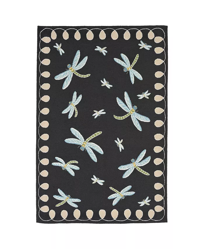 Liora Manne' Liora Manne Frontporch Dragonfly Area Rug - Intensery