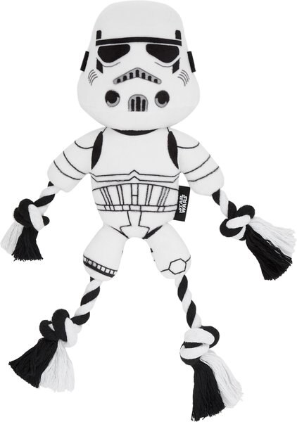 STAR WARS STORMTROOPER Plush with Rope Squeaky Dog Toy - Intensery