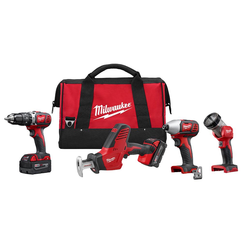 Milwaukee M18 4-Piece Combo Kit 2695-24 from Milwaukee - Intensery