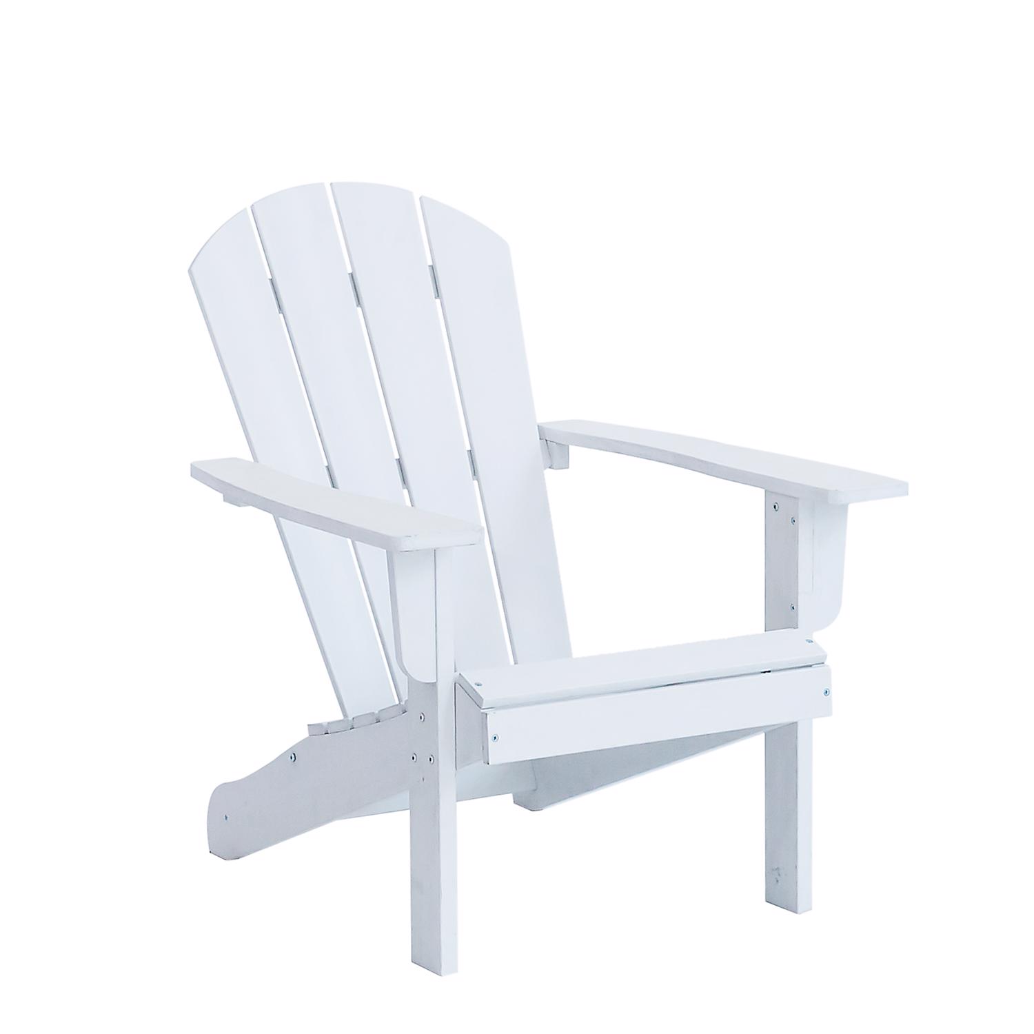 Living Accents Faux White Wood Frame Adirondack Chair - Intensery