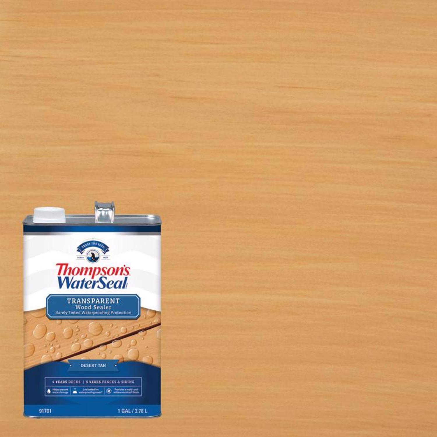 Thompson\u0027s WaterSeal Transparent Desert Tan Waterproofing Wood Sealer 1 gal - Intensery