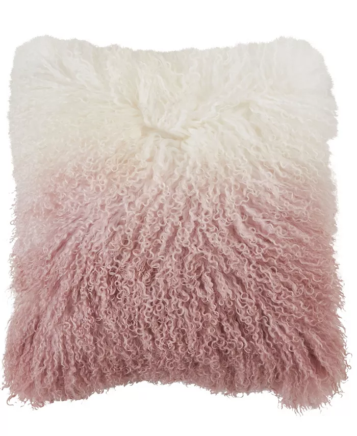 Saro Lifestyle Ombre Lamb Fur Decorative Pillow， 20