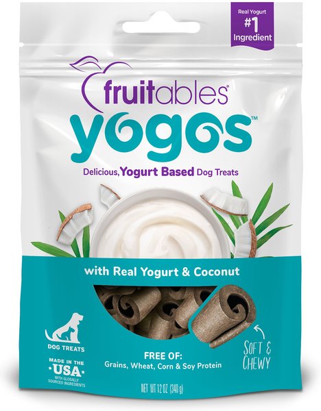 Fruitables Yogos Coconut Flavor Grain-Free Dog Treats， 12-oz pouch - Intensery