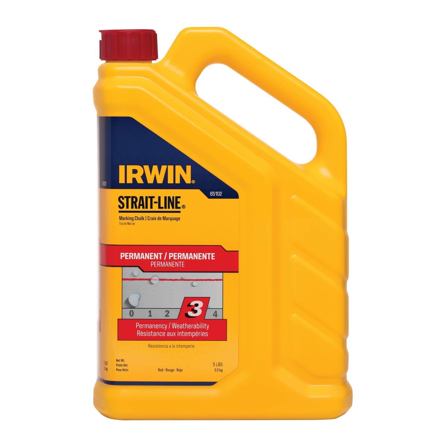 Irwin Strait-Line 5 lb Permanent Marking Chalk Red 1 pk - Intensery