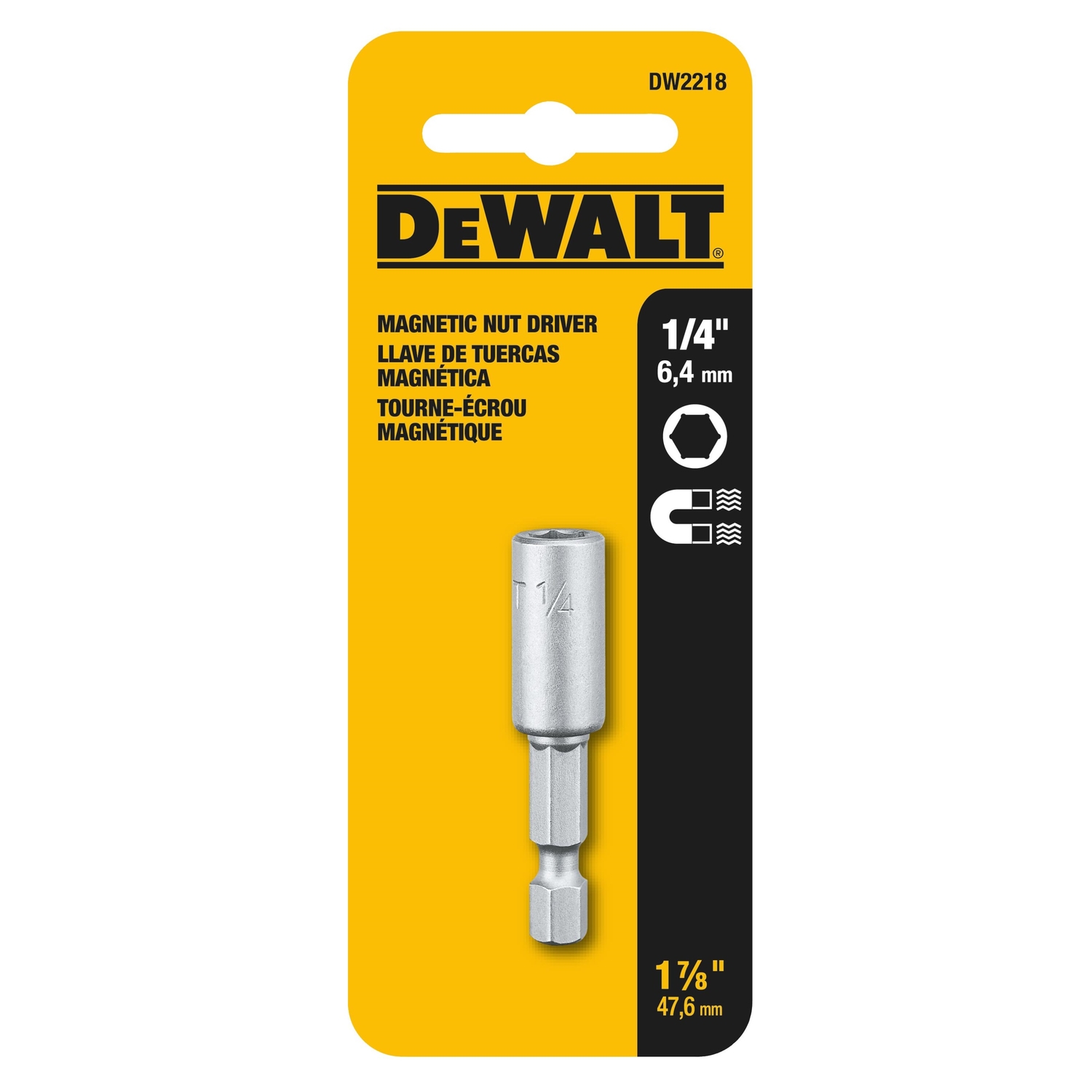 DeWalt 1-7/8 in. L Nut Driver Heat-Treated Steel 1 pc - Intensery