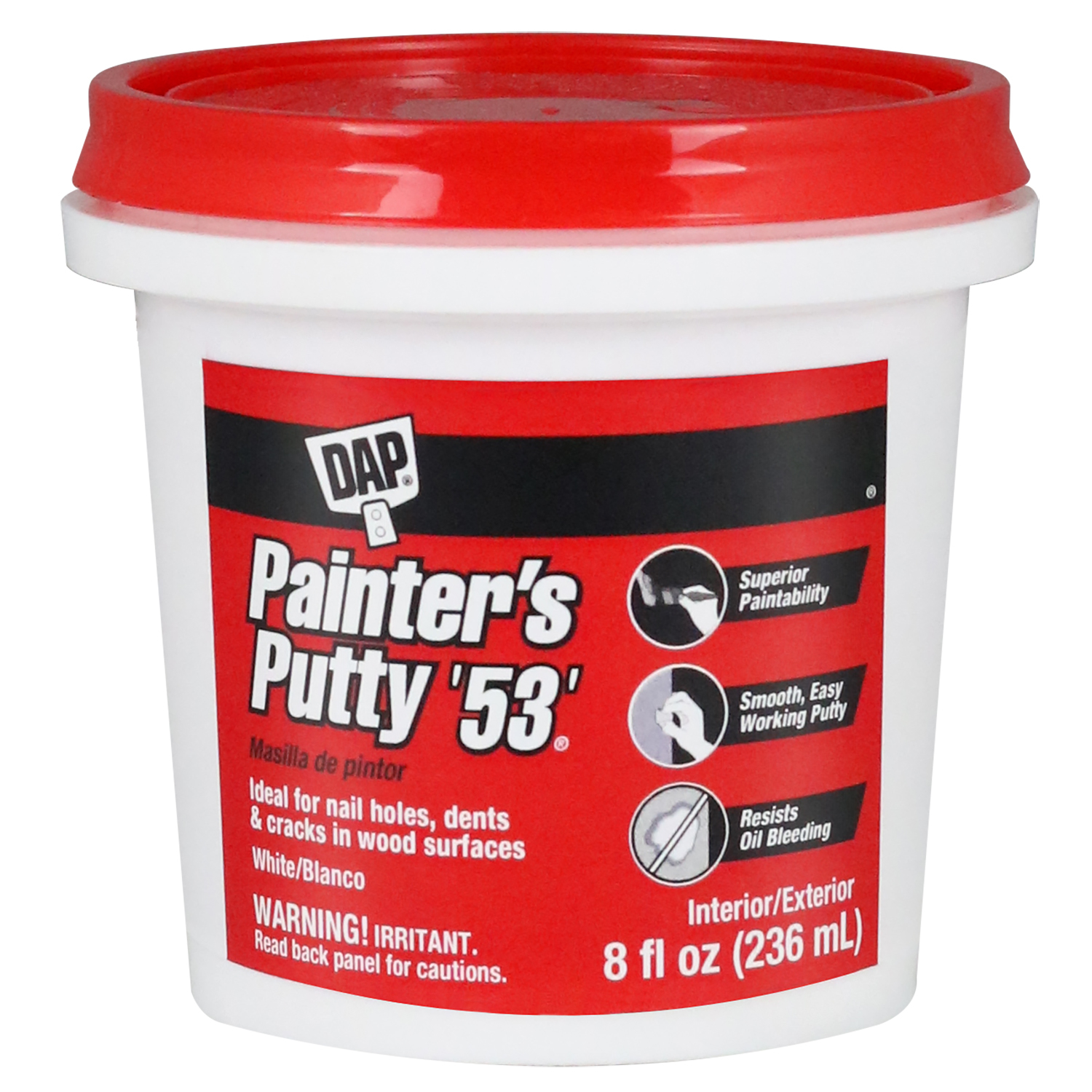 DAP Ready to Use White Painter\u0027s Putty 0.5 pt - Intensery