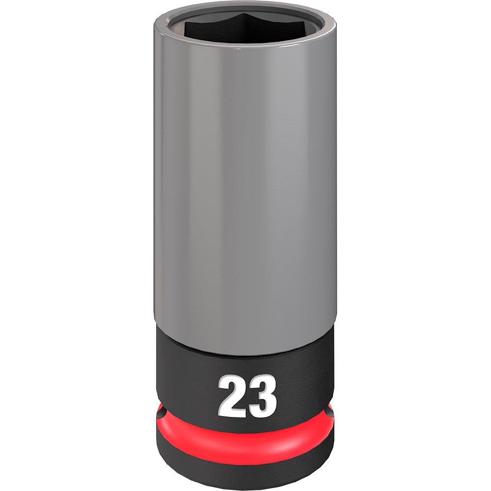 Milwaukee SHOCKWAVE Impact Duty Socket 1/2 Drive 23MM Metric Lug Nut Wheel 49-66-7808 from Milwaukee - Intensery