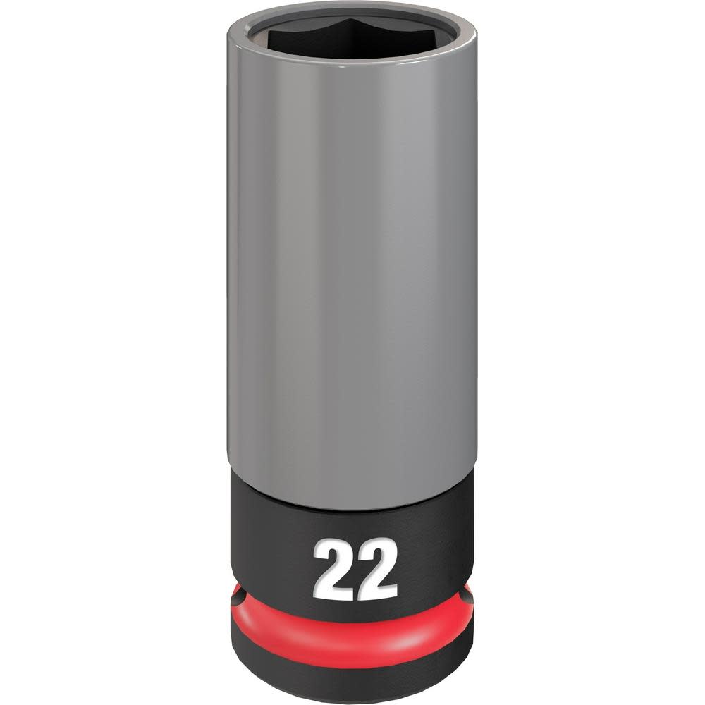 Milwaukee SHOCKWAVE Impact Duty Socket 1/2 Drive 22MM Metric Lug Nut Wheel 49-66-7807 from Milwaukee - Intensery