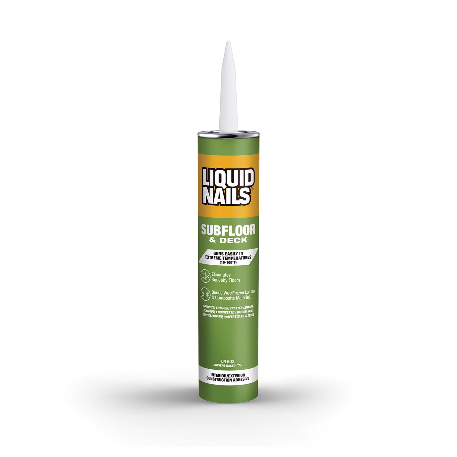 Liquid Nails Subfloor \u0026 Deck Synthetic Rubber Construction Adhesive 10 oz - Intensery