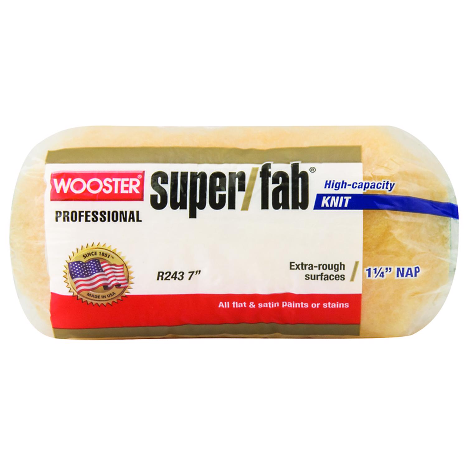 Wooster Super/Fab Knit 7 in. W X 1-1/4 in. Regular Paint Roller Cover 1 pk - Intensery