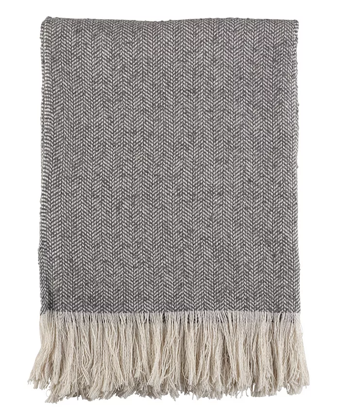 Saro Lifestyle Herringbone Throw - Intensery