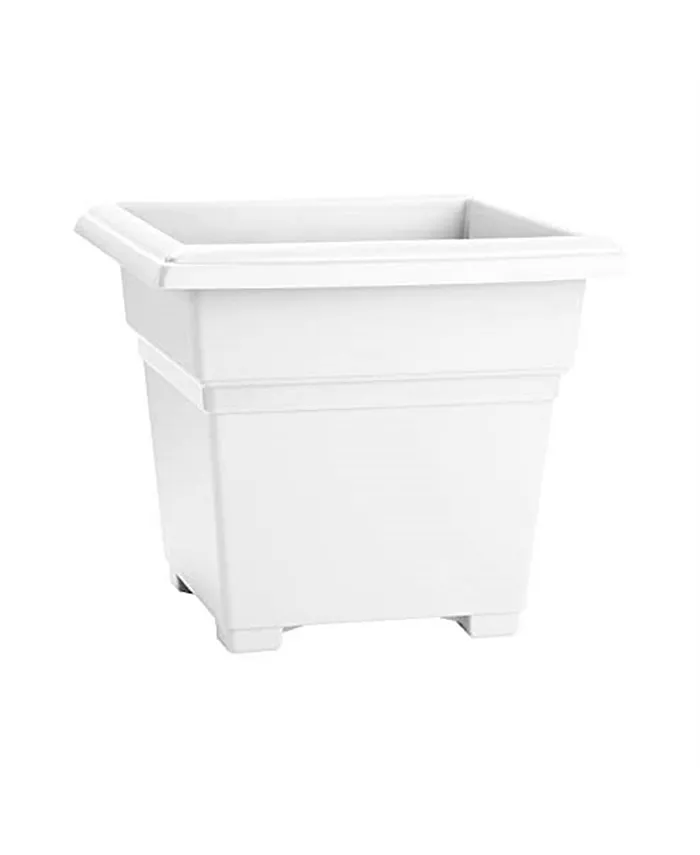 Novelty 26182 Countryside Square White Tub Planter 18 Inch - Intensery