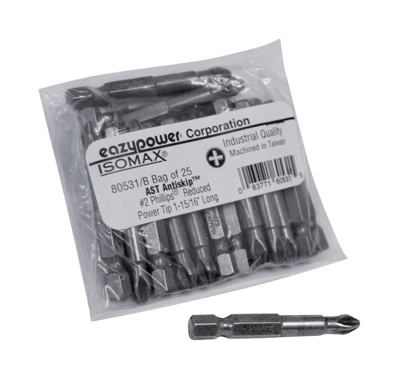 Eazypower Isomax Phillips #2 X 2 in. L Impact Driver Bit Steel 25 pc - Intensery