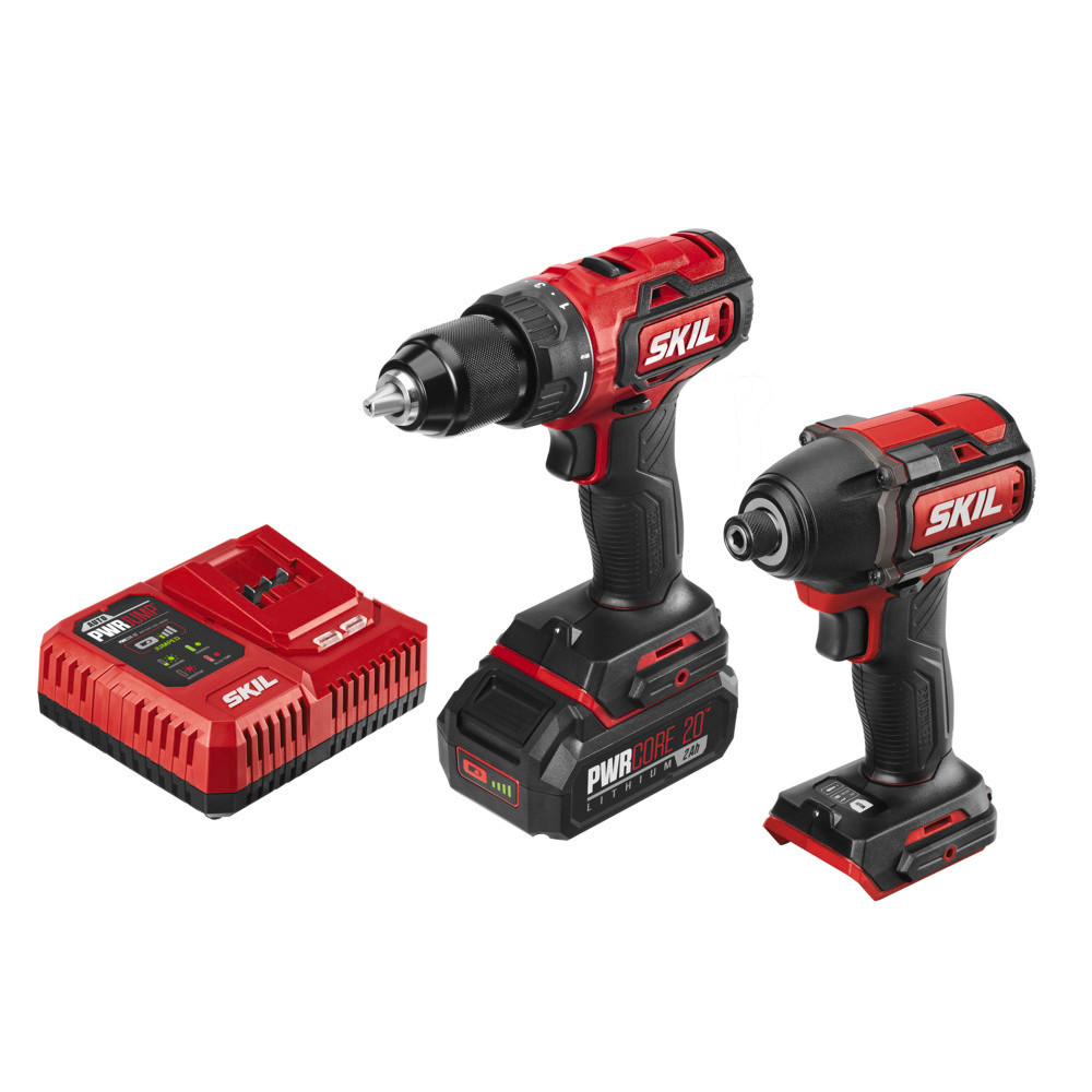 Skil PWRCORE 20™ Brushless 20V Drill Driver and Impact Driver Kit - Intensery