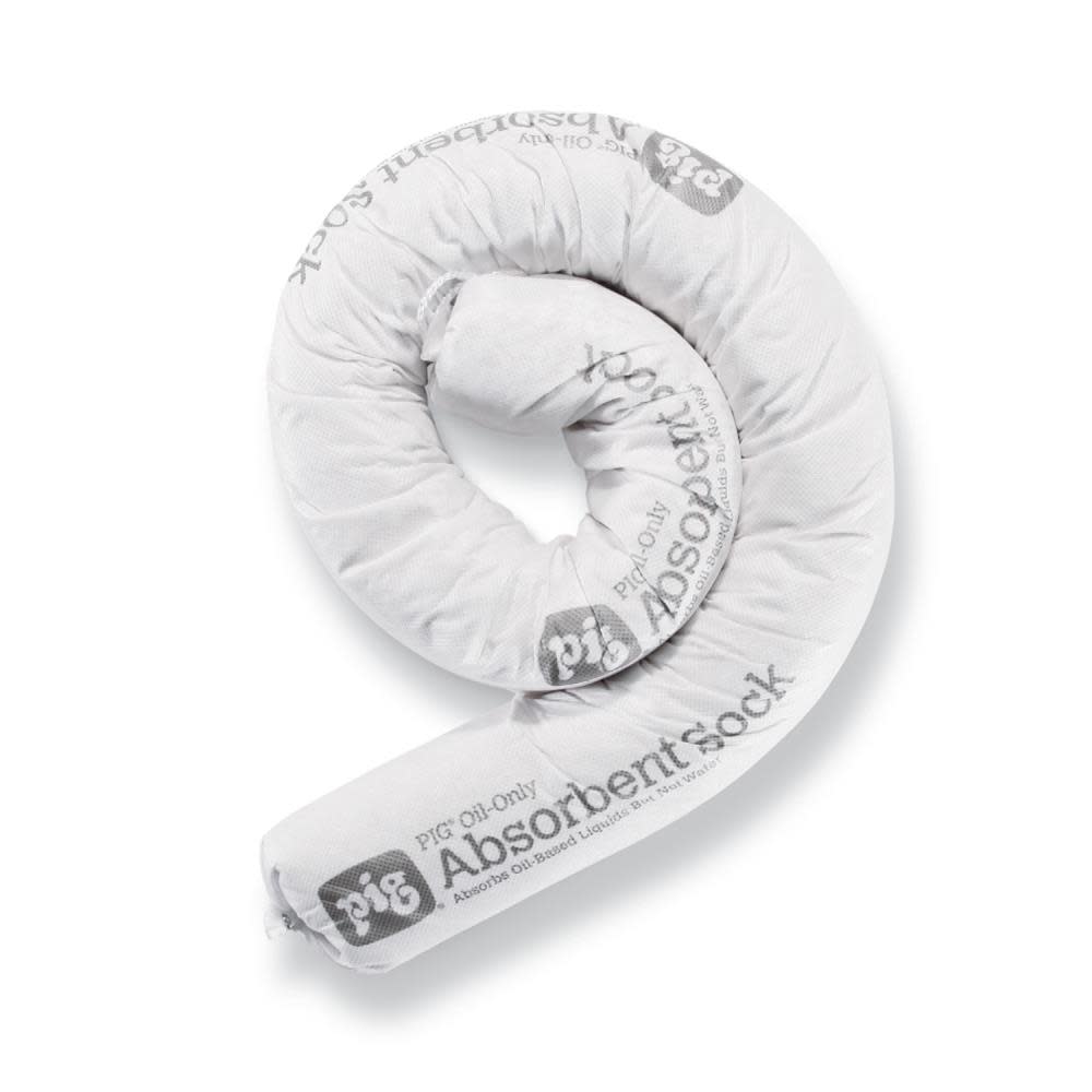 PIG Water-Repellent Oil-Absorbent Sock3 In. Diameter x 48 In. Length - Intensery