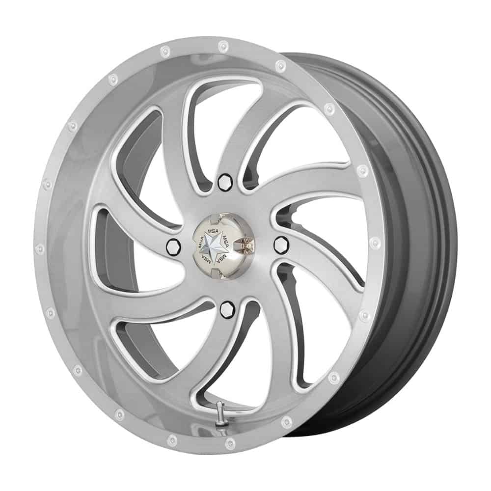 MSA Offroad Wheels M36 SWITCH MA36 22X7 4X156 BRUSH TITAN 00MM - Intensery