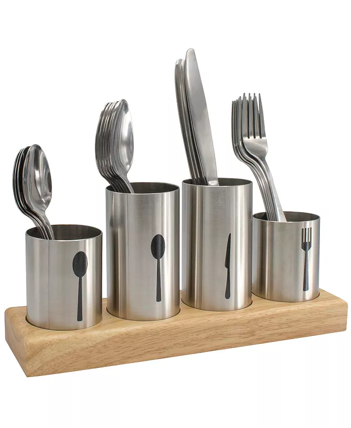 Sorbus Stainless Steel Flatware Organizer Caddy with Base - Intensery
