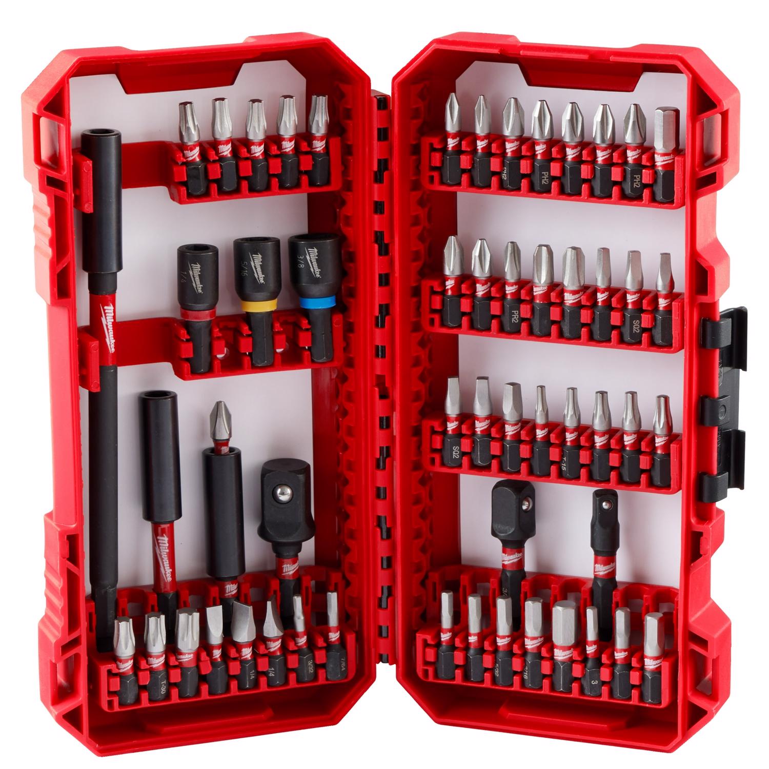 Milwaukee Tool SHOCKWAVE Assorted Driver Bit Set Alloy Steel 55 pc - Intensery